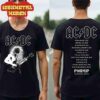 AC DC Angus Electric PWR UP Europe Tour 2025 City List Two Sided Classic T-Shirt