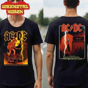 AC DC Prague PWR UP Europe Tour 2025 Event Tee At Letany Airport Prague Czech Republic On June 26th 2025 Two Sided Classic T-Shirt