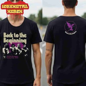 Black Sabbath Ozzy Osbourne Back To The Beginning Black Sabbath Merch Tee At Villa Park Birmingham On Saturday 5th July Two Sided Classic T-Shirt