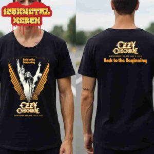 Black Sabbath Ozzy Osbourne Back To The Beginning Ozzy Osbourne Shep Fairey Tee At Villa Park Birmingham On Saturday 5th July Two Sided Classic T-Shirt