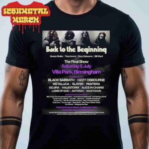 Black Sabbath With Ozzy Osbourne And Metallica Back To The Beginning The Final Show At Villa Park Birmingham On Sat July 5th 2025 Classic T-Shirt