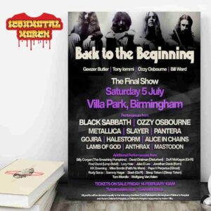 Black Sabbath With Ozzy Osbourne And Metallica Back To The Beginning The Final Show At Villa Park Birmingham On Sat July 5th 2025 Wall Decor Poster Canvas