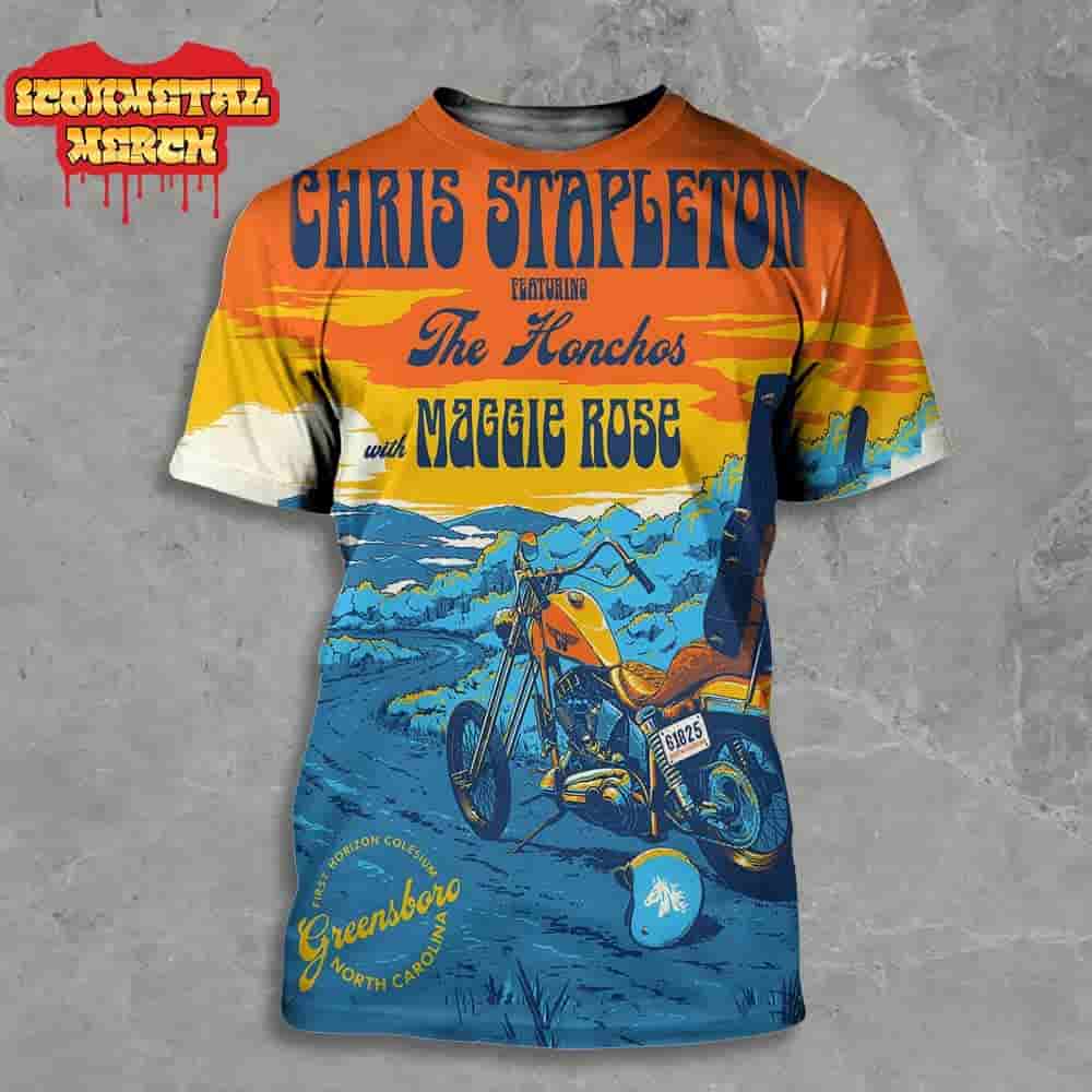 Chris Stapleton All-American Road Show Tour 2025 Poster At Greensboro NC On June 18th 2025 All Over Print Shirt Chris Stapleton All-American Road Show Tour 2025 Poster At Greensboro NC On June 18th 2025 All Over Print Shirt
