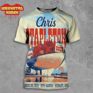 Chris Stapleton All-American Road Show Tour 2025 Poster At MPV Arena Albany NY On June 20th 2025 All Over Print Shirt