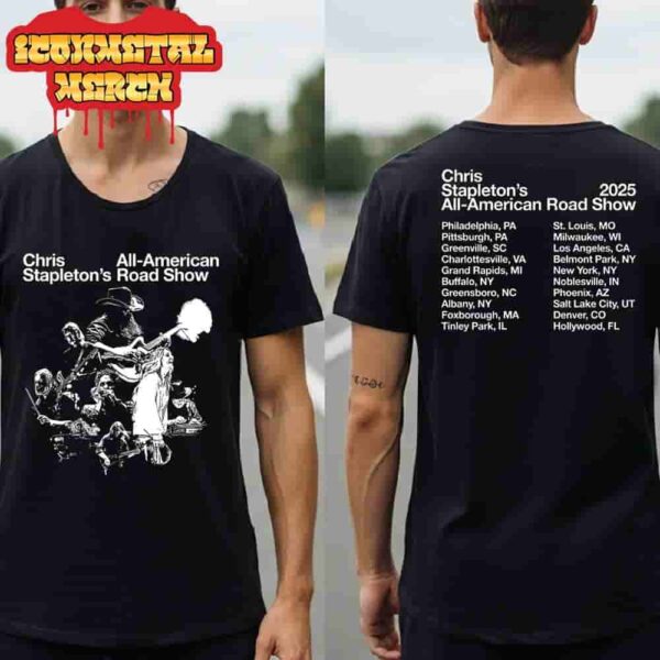 Chris Stapleton All-American Road Show Tour 2025 Tour Admat Tee Merch Limited Two Sided Classic T-Shirt