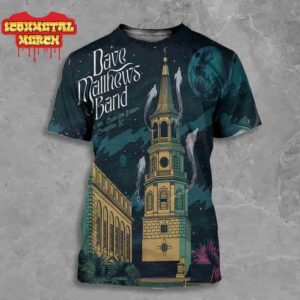 Dave Matthews Band Event Poster At Credit One Stadium Charleston SC On June 20th 2025 All Over Print Shirt