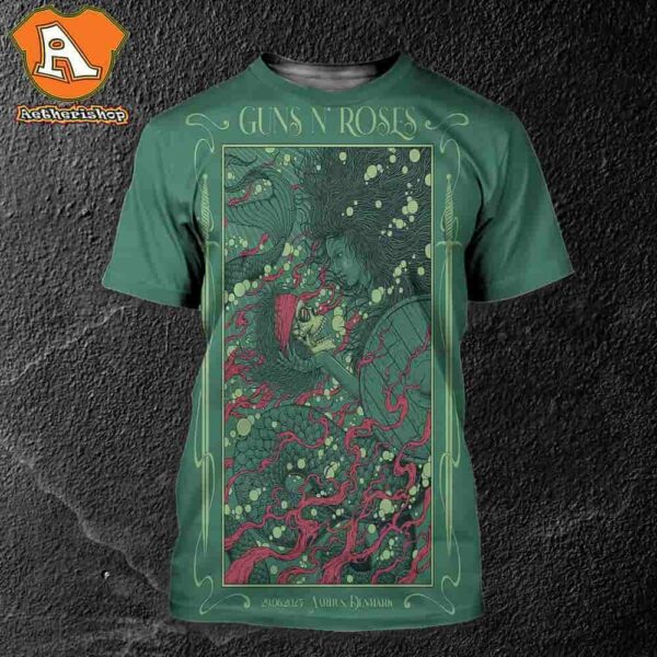 Guns N Roses Event Artwork Poster At Aarhus Denmark On June 29th 2025 All Over Print Shirt