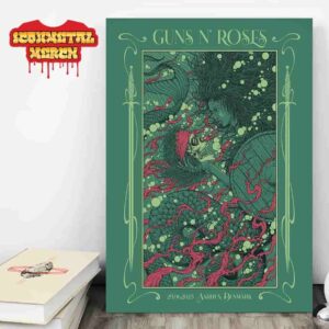 Guns N Roses Event Artwork Poster At Aarhus Denmark On June 29th 2025 Wall Decor Poster Canvas