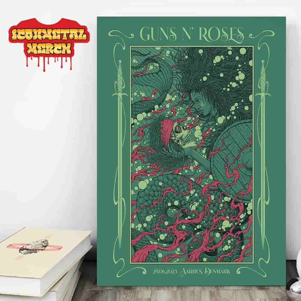 Guns N Roses Event Artwork Poster At Aarhus Denmark On June 29th 2025 Wall Decor Poster Canvas Guns N Roses Event Artwork Poster At Aarhus Denmark On June 29th 2025 Wall Decor Poster Canvas