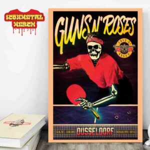 Guns N Roses World Tour 2025 Event Dusseldorf Poster At Merkur Spiel-Arena On June 18th 2025 Wall Decor Poster Canvas