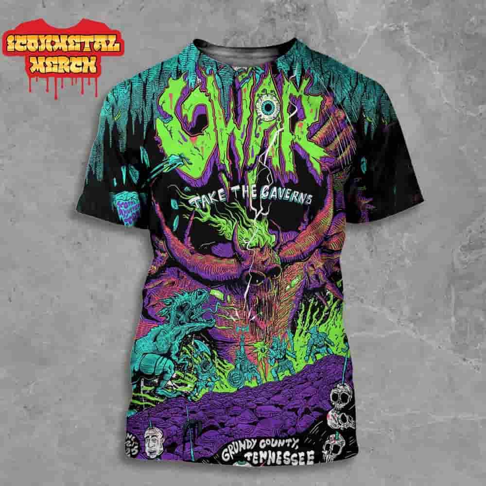 Gwar Take The Caverns 40th Anniversary Tour Poster At The Grundy County TN On June 21st 2025 All Over Print Shirt Gwar Take The Caverns 40th Anniversary Tour Poster At The Grundy County TN On June 21st 2025 All Over Print Shirt