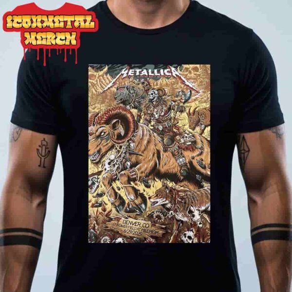 Metallica M72 Denver North American Tour 2025 Poster Tee Second Night At Empower Field At Mile High Denver CO On June 29th 2025 Classic T-Shirt