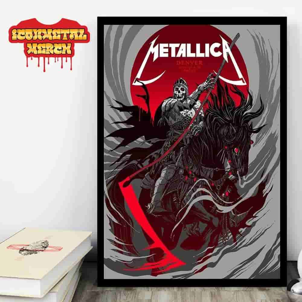 Metallica M72 Denver North American Tour 2025 Venue Poster At Empower Field At Mile High Denver CO On June 27th And 29th 2025 Wall Decor Poster Canvas Metallica M72 Denver North American Tour 2025 Venue Poster At Empower Field At Mile High Denver CO On June 27th And 29th 2025 Wall Decor Poster Canvas