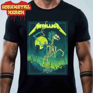 Metallica M72 Houston North American Tour 2025 Pop Up Store Venue Poster At NRG Stadium Houston Texas On June 14th 2025 Classic T-Shirt