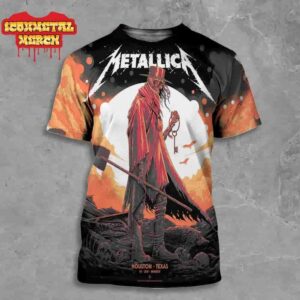 Metallica M72 Houston North American Tour 2025 Venue Poster At Pop Up Store NRG Stadium Houston Texas On June 14th 2025 All Over Print Shirt