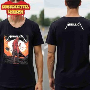 Metallica M72 Houston North American Tour 2025 Venue Poster At Pop Up Store NRG Stadium Houston Texas On June 14th 2025 Two Sided Classic T-Shirt