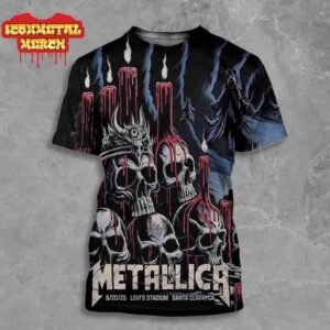 Metallica M72 Santa Clara North American Tour 2025 First Night Venue Poster At Levi Stadium Santa Clara CA On June 20th 2025 All Over Print Shirt