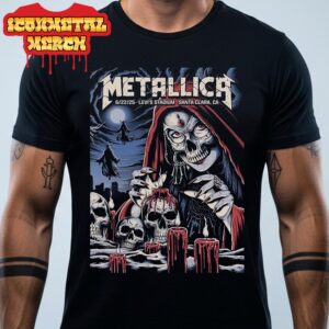 Metallica M72 Santa Clara North American Tour 2025 Second Night Venue Poster At Levi Stadium Santa Clara CA On June 22th 2025 Classic T-Shirt