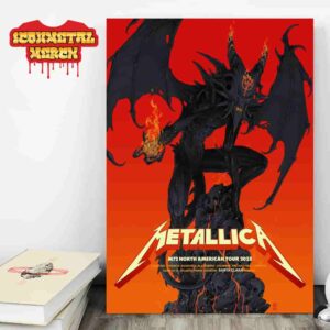 Metallica M72 Santa Clara North American Tour 2025 Venue Poster At Levi Stadium Santa Clara CA On June 20th And 22nd 2025 Wall Decor Poster Canvas