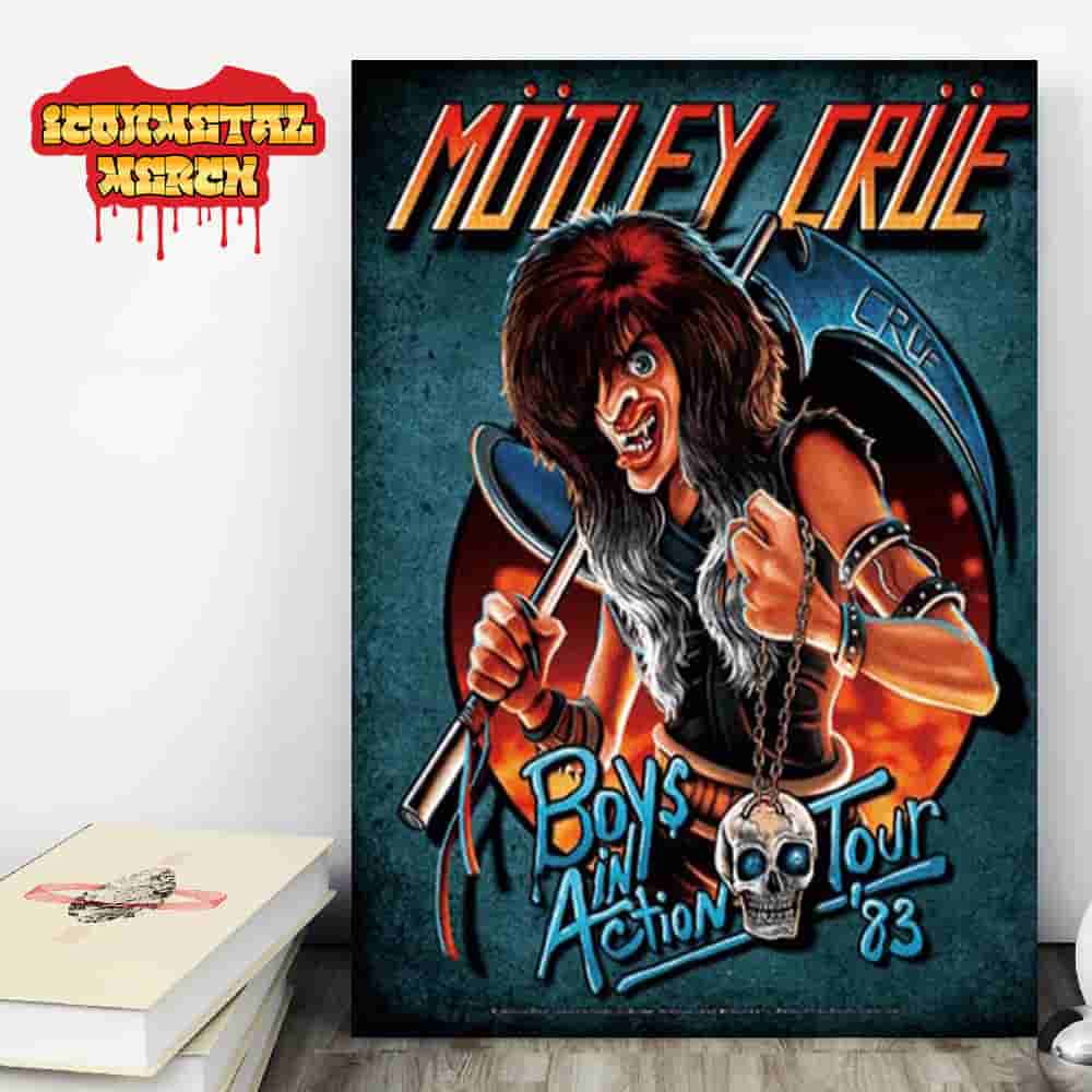 Motley Crue Poster Crucial Crue Boys In Action 83 Tour Lenticular Wall Decor Poster Canvas Motley Crue Poster Crucial Crue Boys In Action 83 Tour Lenticular Wall Decor Poster Canvas