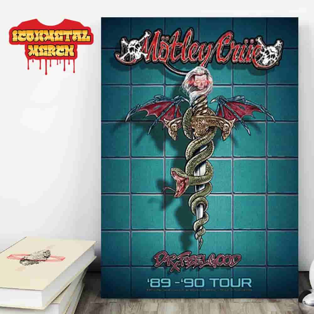 Motley Crue Poster Crucial Crue Dr Feelgood 89-90 Tour Lenticular Wall Decor Poster Canvas Motley Crue Poster Crucial Crue Dr Feelgood 89-90 Tour Lenticular Wall Decor Poster Canvas