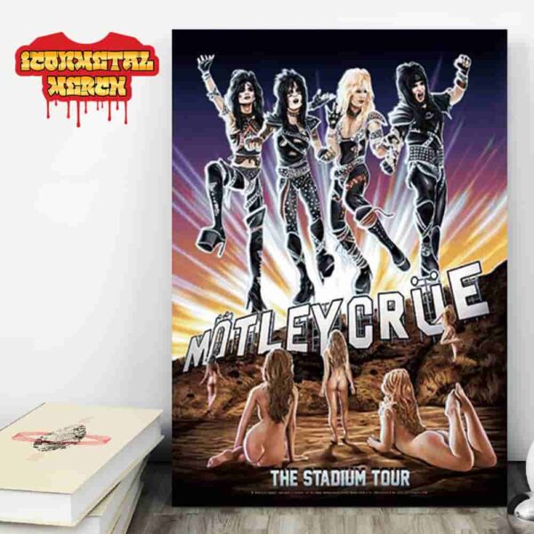 Motley Crue Poster Crucial Crue The Stadium Tour Lenticular Wall Decor Poster Canvas