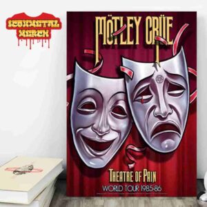 Motley Crue Poster Crucial Crue Theatre Of Pain World 1985-86 Tour Lenticular Wall Decor Poster Canvas