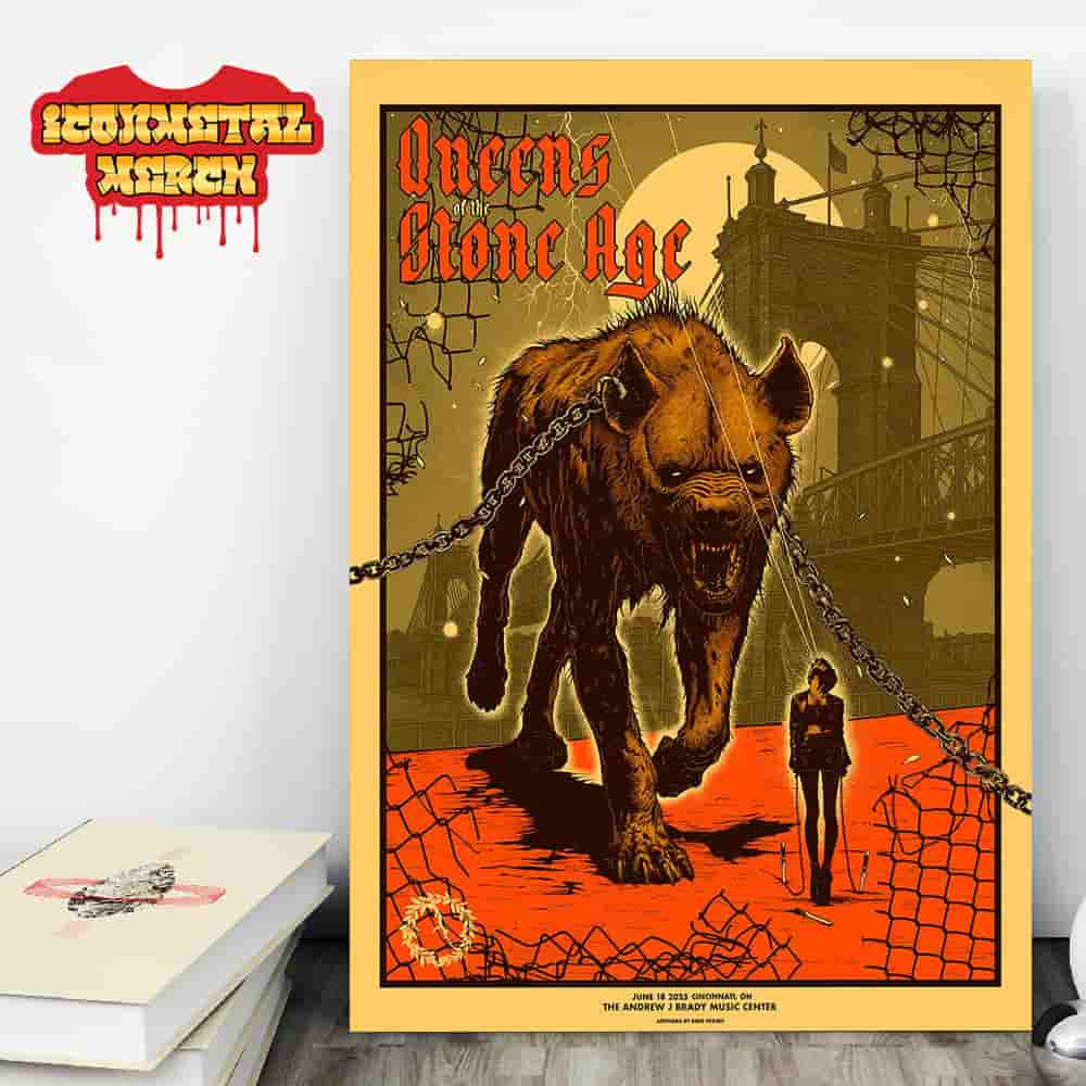 Queens Of The Stone Age Event Poster At The Andrew J Brady Music Center On June 18th 2025 Wall Decor Poster Canvas Queens Of The Stone Age Event Poster At The Andrew J Brady Music Center On June 18th 2025 Wall Decor Poster Canvas