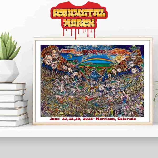 Widespread Spanic Artwork Poster By Scramble Campbell At Red Rocks Amphitheatre Morrison CO ON June 27 28 29 2025 Wall Decor Poster Canvas