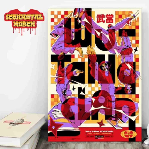 Wu-Tang Clan The Final Chamber Artwork Poster At Phx Arena Phoenix AZ On June 18th 2025 Wall Decor Poster Canvas