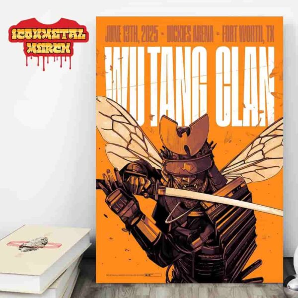 Wu-Tang Clan The Final Chamber Tour 2025 Event Poster At The Dickies Arena Fort Worth TX Friday The 13th June 2025 Wall Decor Poster Canvas