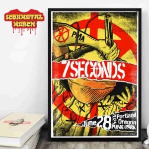 7 Seconds Event Punk In The Park Poster At Waterfront Park Portland Oregon On June 28th 2025 Wall Decor Poster Canvas