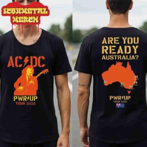 AC DC Are You Ready PWR UP 2025 Tour Australia Map Tee Merchandise Limited Two Sided Classic T-Shirt