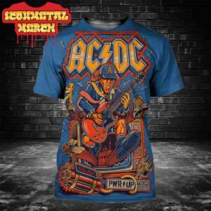 AC DC Berlin PWR UP World Tour Poster 2025 At Olympiastadion Berlin DE On June 30th 2025 All Over Print Shirt
