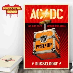 AC DC Dusseldorf PWR UP Tour 2025 Event Poster At Merkur Spiel Arena On July 8th 2025 Wall Decor Poster Canvas