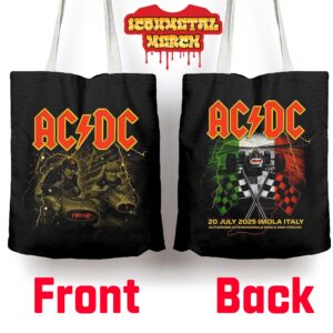 AC DC Imola PWR UP Tour 2025 Event At Autpdromo Internazionale Enzo E Dino Ferrari Italy On July 20th 2025 Tote Bag