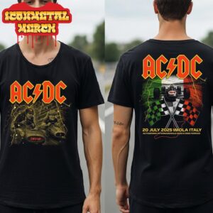AC DC Imola PWR UP Tour 2025 Event Tee At Autpdromo Internazionale Enzo E Dino Ferrari Italy On July 20th 2025 Two Sided Classic T-Shirt