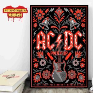 AC DC Warsaw PWR UP Tour Poster At PGE Narodowy Warsaw Poland On 4th July 2025 Wall Decor Poster Canvas