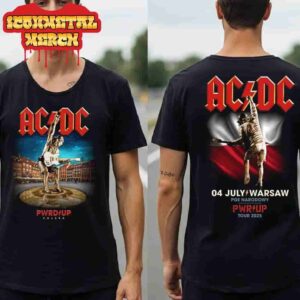 AC DC Warsaw PWR UP Tour Tee At PGE Narodowy Warsaw Poland On 4th July 2025 Two Sided Classic T-Shirt
