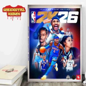 Angel Reese Shai-Gilgeous Alexander Carmelo Anthony NBA 2K26 Leave No Doubt Edition Cover Wall Decor Poster Canvas