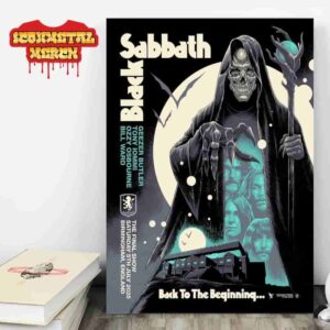 Black Sabbath With Ozzy Osbourne Artwork Poster For Back To The Beginning The Final Show At Villa Park Birmingham On Saturday 5th July 2025 Wall Decor Poster Canvas