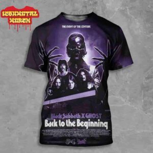 Black Sabbath x Ghost Black To The Beginning Event Poster The Event Of The Century At Villa Park Birmingham On July 5th 2025 All Over Print Shirt