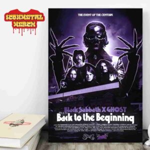 Black Sabbath x Ghost Back To The Beginning Event Poster The Event Of The Century At Villa Park Birmingham On July 5th 2025 Wall Decor Poster Canvas