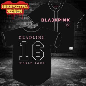 Blackpink Deadline World Tour 2025-2026 16 Baseball Jersey Black
