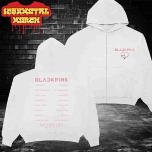 Blackpink Deadline World Tour 2025-2026 World Tour White City List Zip Hoodie