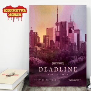 Blackpink Deadline World Tour Exclusive Event Poster Toronto At Rogers Stadium Canada On July 22nd And 23rd 2025 Wall Decor Poster Canvas