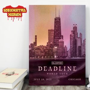 Blackpink Exclusive Event Poster Chicago At Soldier Field Chicago IL On July 18th 2025 Wall Decor Poster Canvas