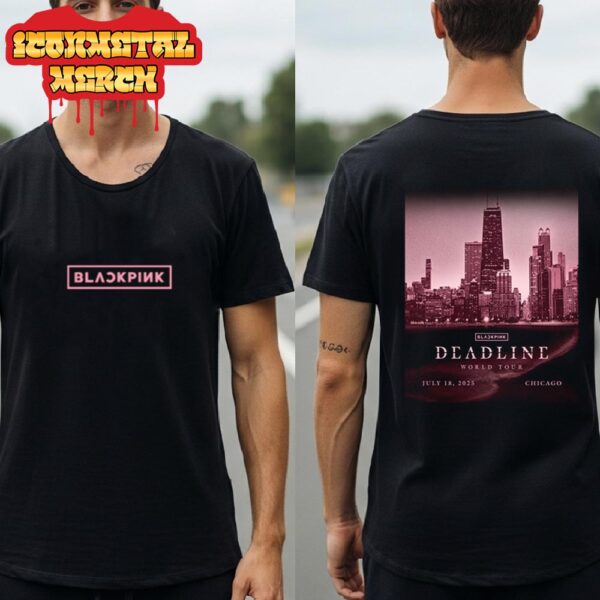 Blackpink Exclusive Event Tee Chicago At Soldier Field Chicago IL On July 18th 2025 Two Sided Classic T-Shirt