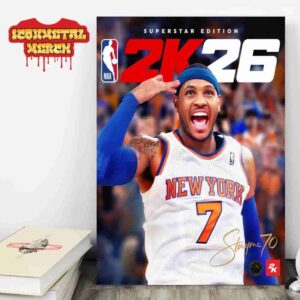 Carmelo Anthony Is Your NBA 2K26 Superstar Edition Cover Athlete Stay Melo Stay Legendary Wall Decor Poster Canvas