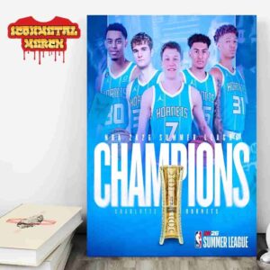 Charlotte Hornets Are NBA2K26 Summer League Champions For The First Time Ever Wall Decor Poster Canvas